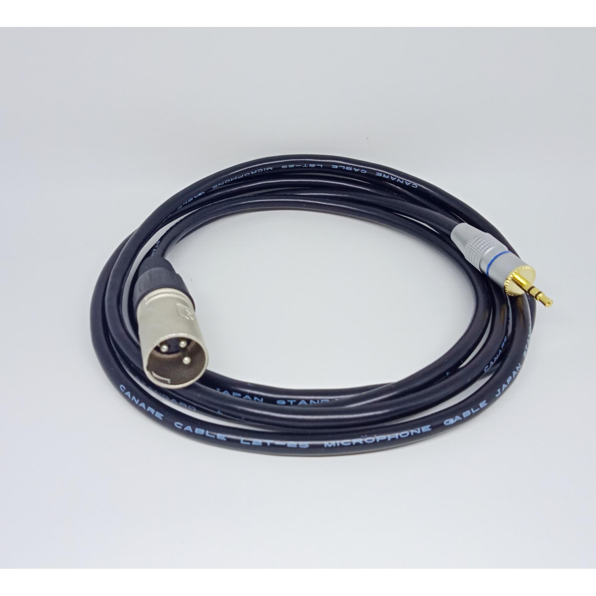 kabel mic/XLR/DSLR male 3pin(canon) to 3,5mm stereo CANARE L2T-2S Japan Standard 2m full