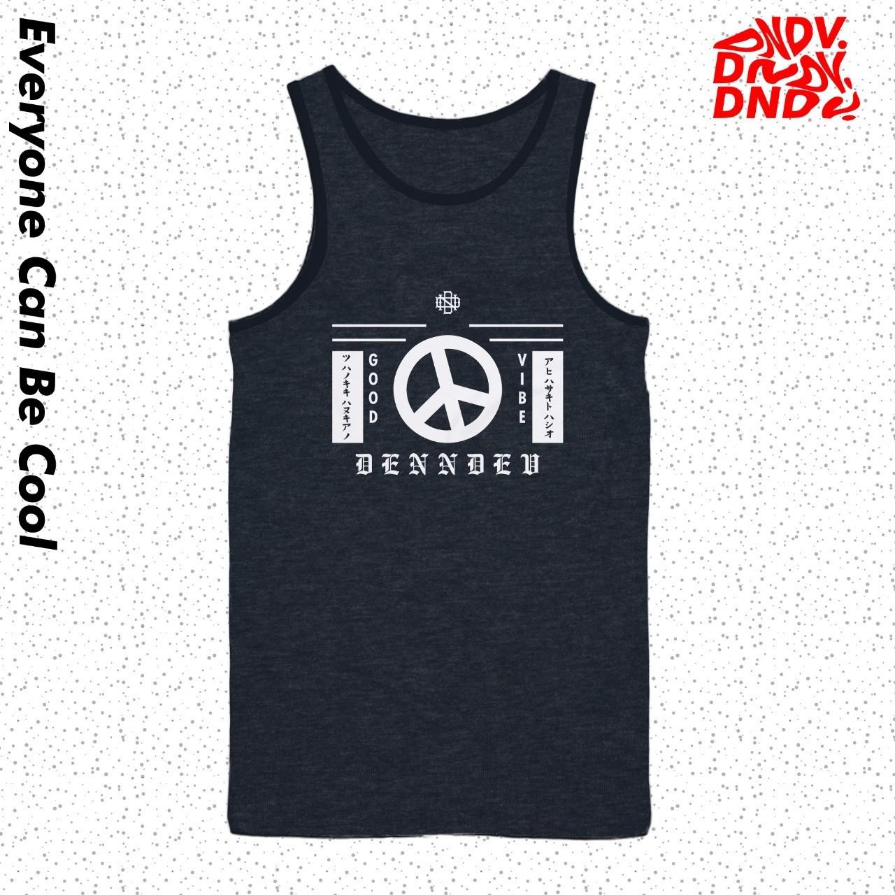 HIGH5 Fashion Pria Kaos Singlet DENNDEV GOOD VIBE Abu Tua