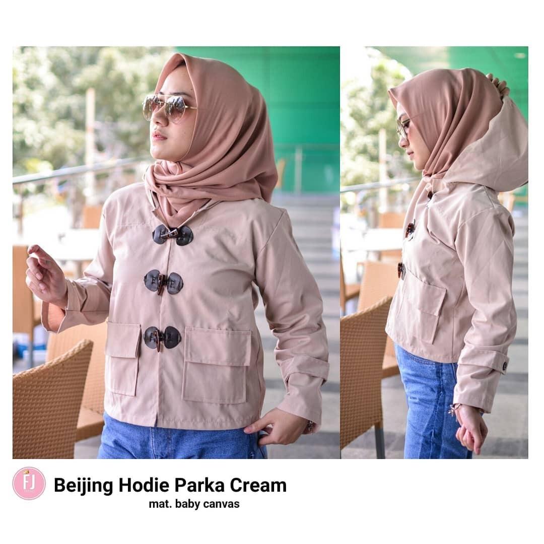 Hijab Bandung Jaket atau Sweater Wanita Beijing Hodie Parka - Multicolor