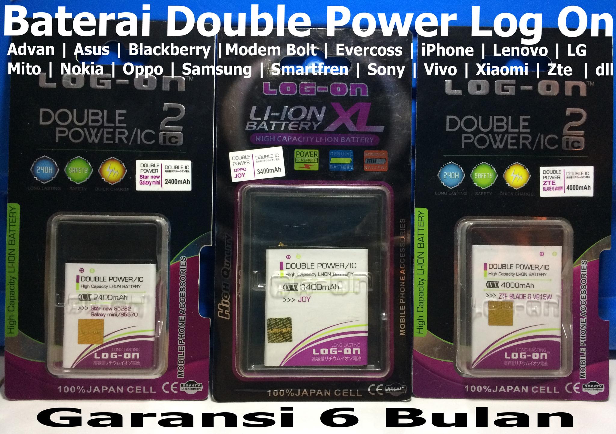 Baterai Log on Advan E1C / E1B / T1A Batre/Original/Double Power