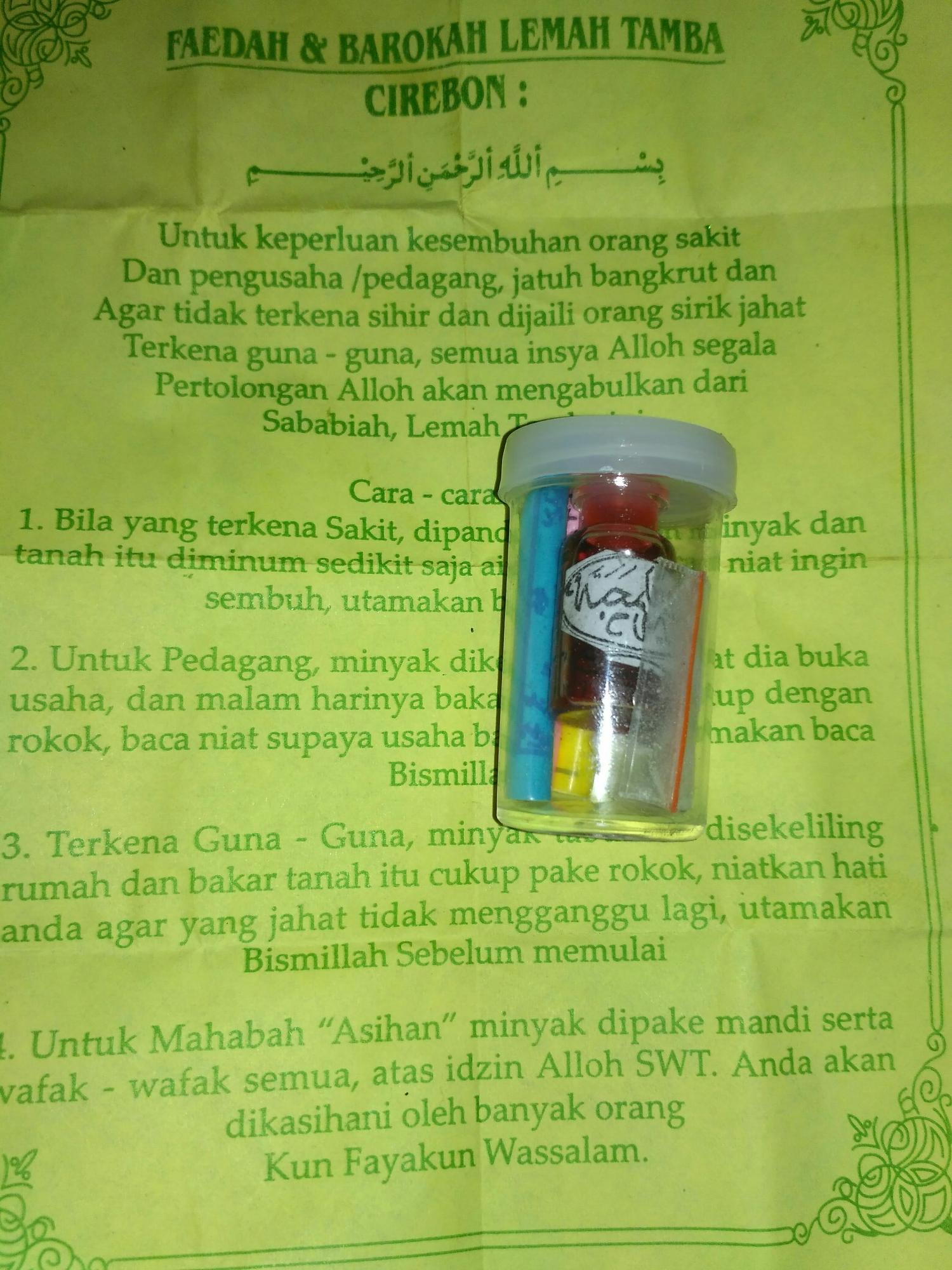 Minyak lemah tamba cirebon