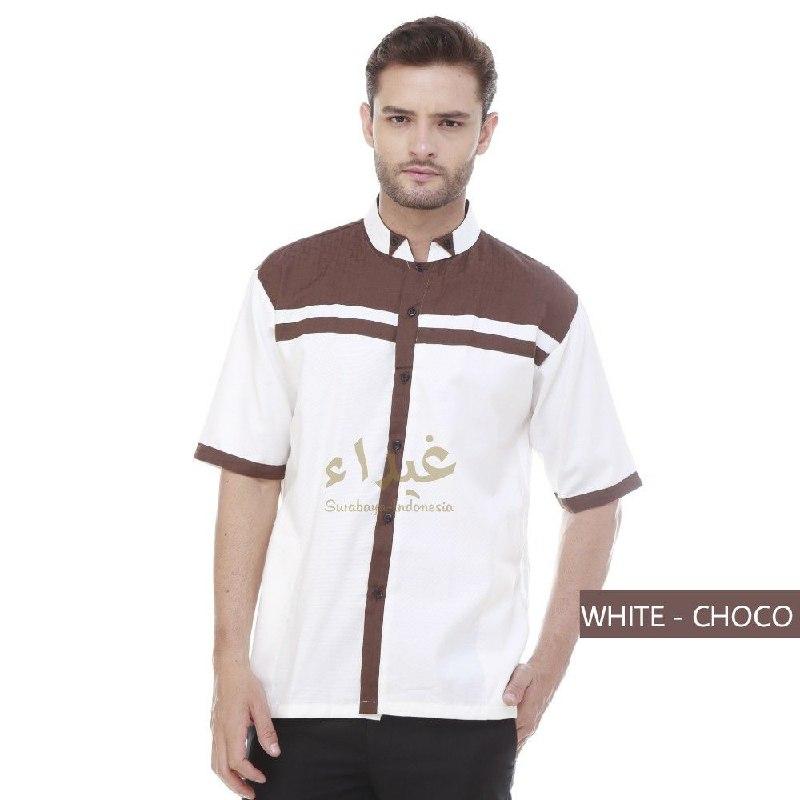 Gerai Ghaida' Baju Koko Pria Muslim White Choco