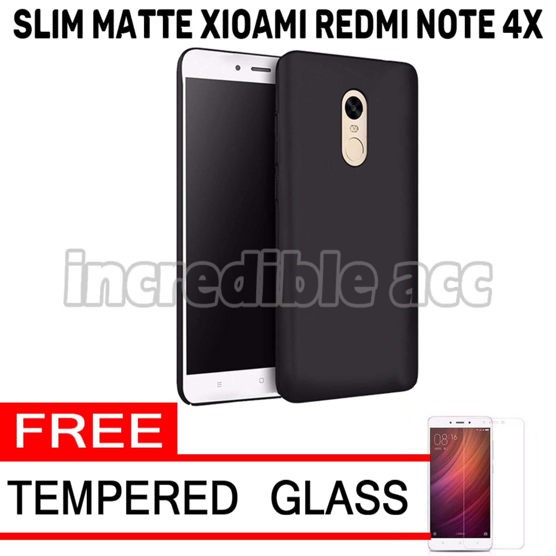 Anti Fingerprint Ultraslim Hybrid Case Baby Soft Babby Skin Softase Silicon Matte for Xiaomi Redmi Note 4 / Xiaomi Redmi Note 4x - Black + Free Tempered Glass