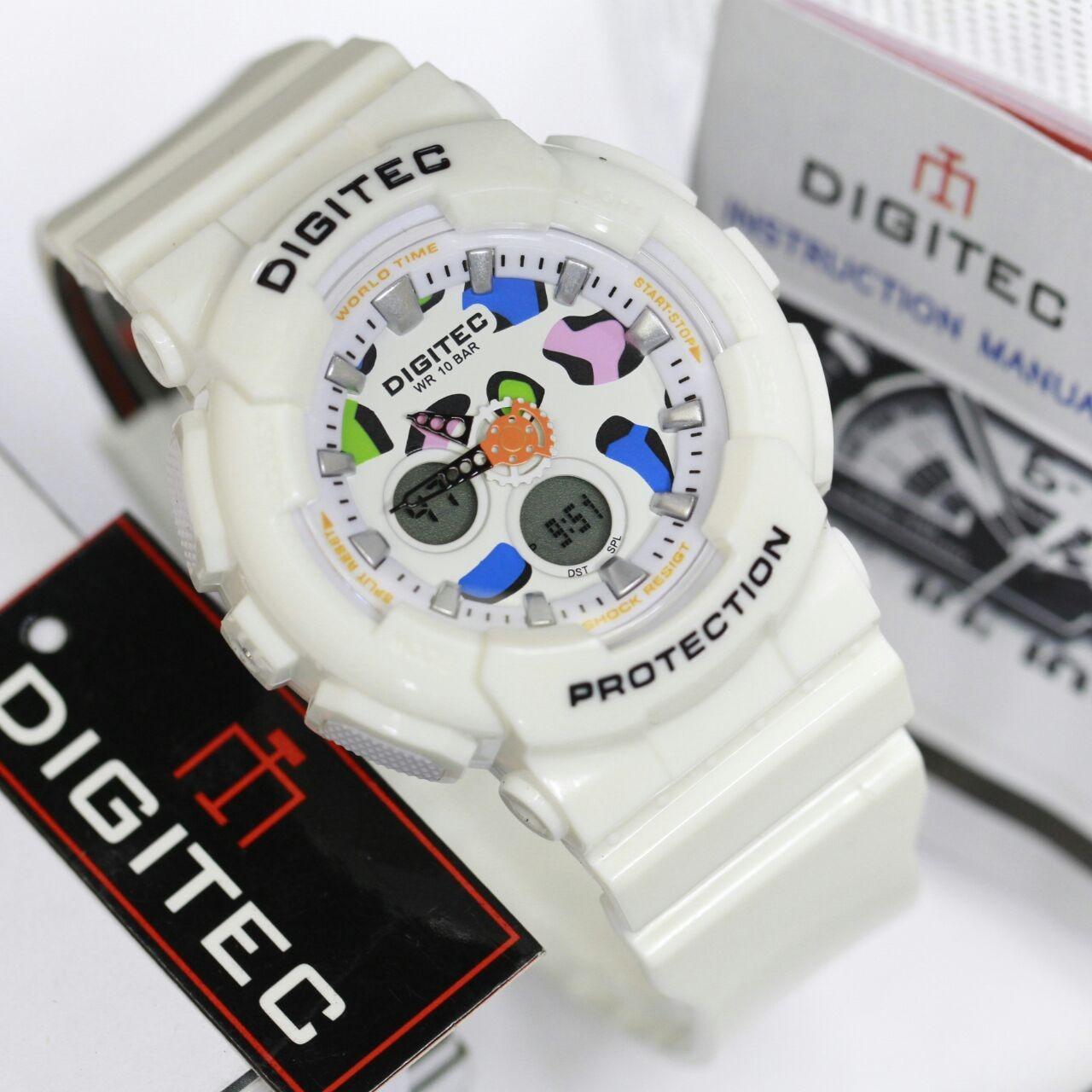 Digitec Jam Tangan Casual Women Sport Dual Time - Putih