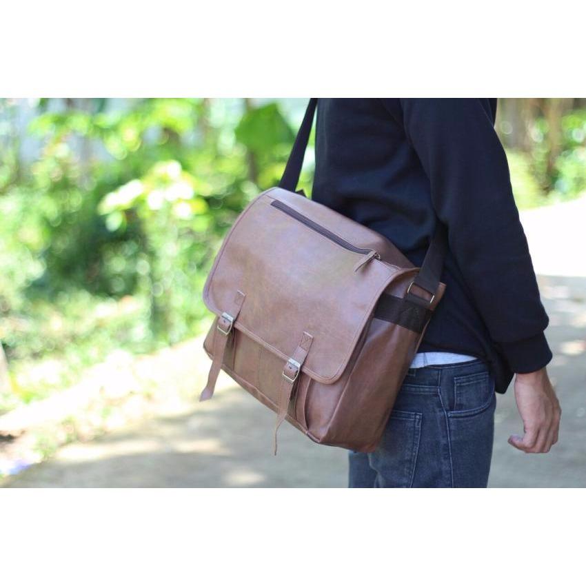 Tas Slempang Messanger Pria - Tas Kulit Laptop pria