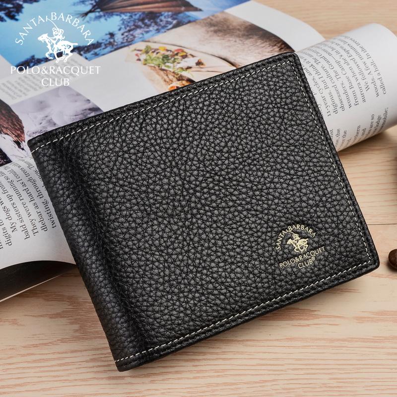 Santa Barbara Polo & Racquet Club Dompet Kulit Pria Dompet Kulit Muda Penampang (Model Berdiri)
