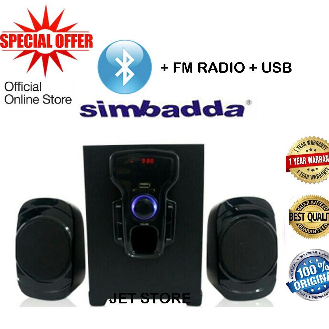 Simbadda Speaker 2.1 Music Player CST 2000N+, Bluetooth, USB, SD Card, Radio FM, Aux 3.5mm - Hitam