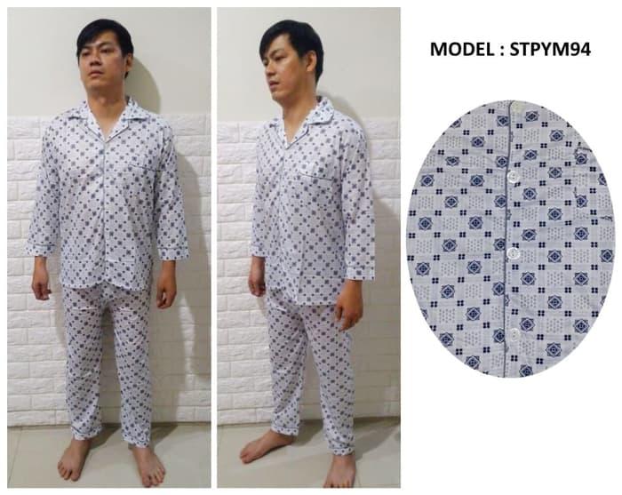 Baju Tidur Pria Dewasa Piyama Setelan Kotak Kotak Pym94