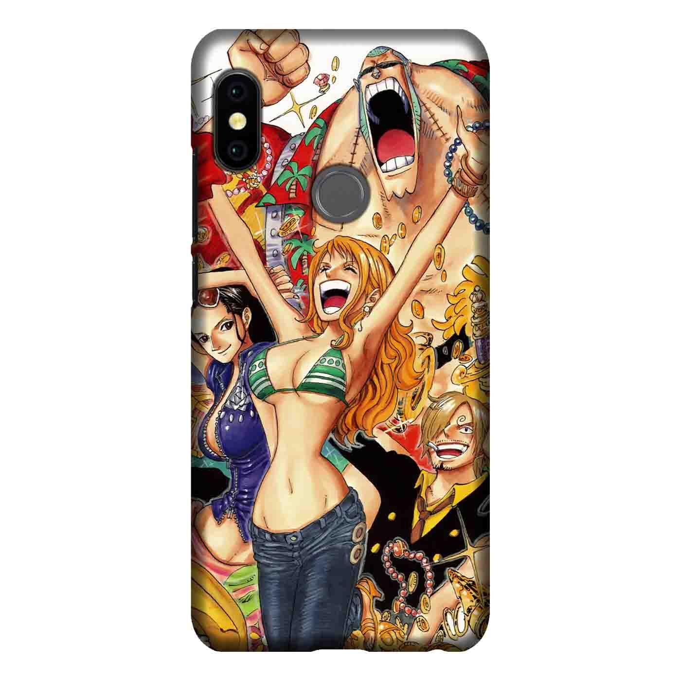 Casing Hardcase untuk Handphone Xiaomi Mi A2 / Mi 6X Full Print Bergambar Motif One Piece 4 Case Custom