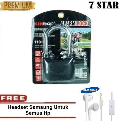 Gembok Kinbar Anti Maling Gembok Alarm RING PANJANG ORIGINAL 100% Suara Mantap + Gratis Headset Samsung Untuk Semua HP 1Pcs