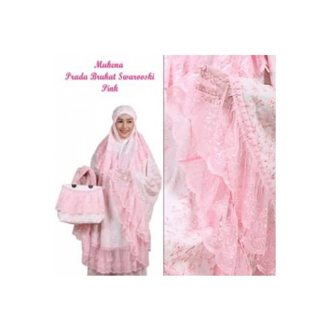 Ria Collection New Mukena Dewasa Behel Bahan Prada Brukat swarovski (