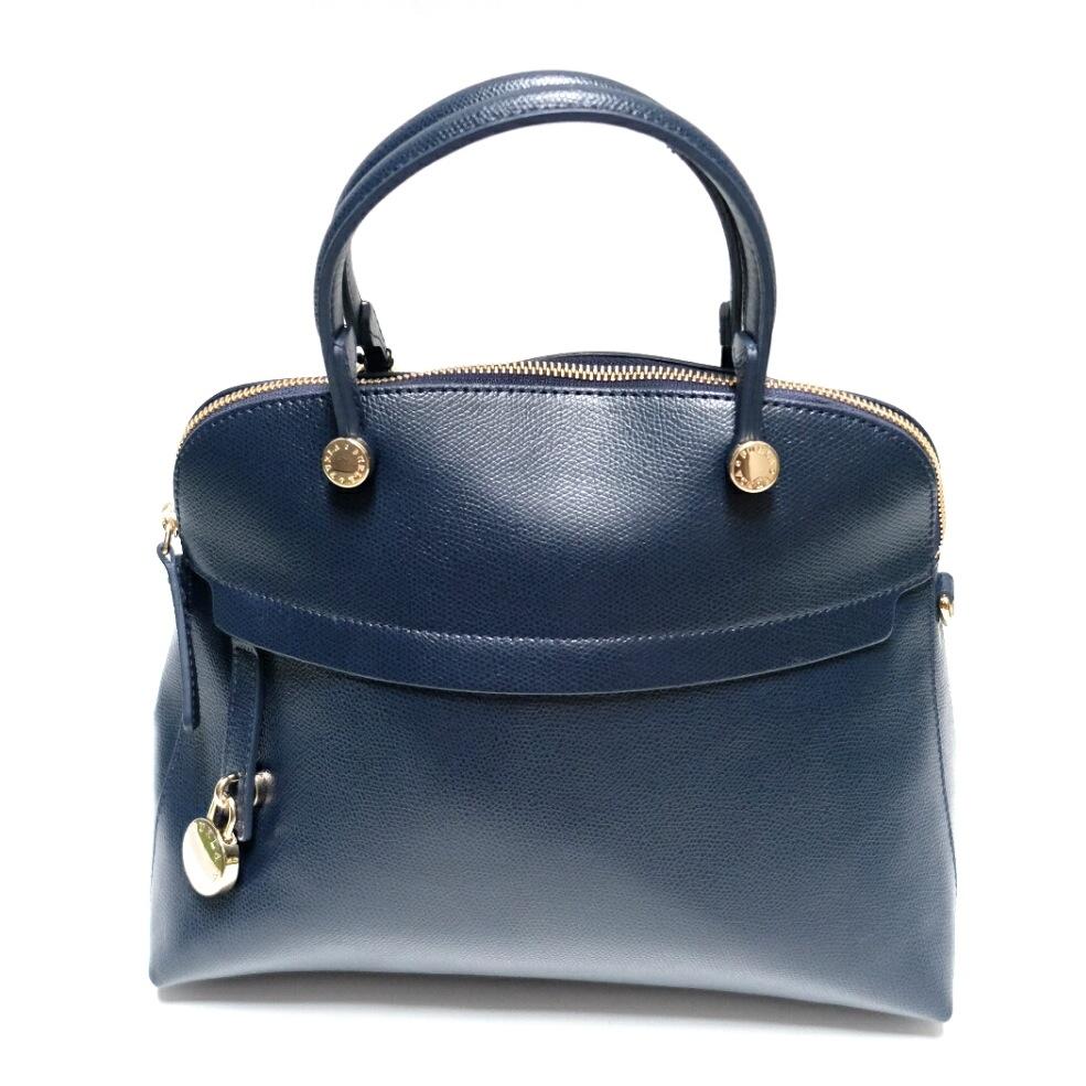 Furla Piper Dome Medium Satchel (Navy)