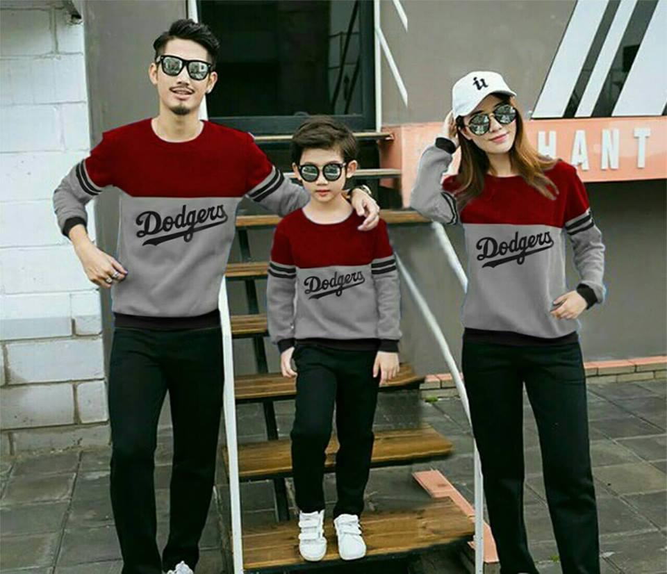 legiONshop-baju keluarga sweater keluarga baju family atasan family DODGERS (babyterry ayah bunda anak)