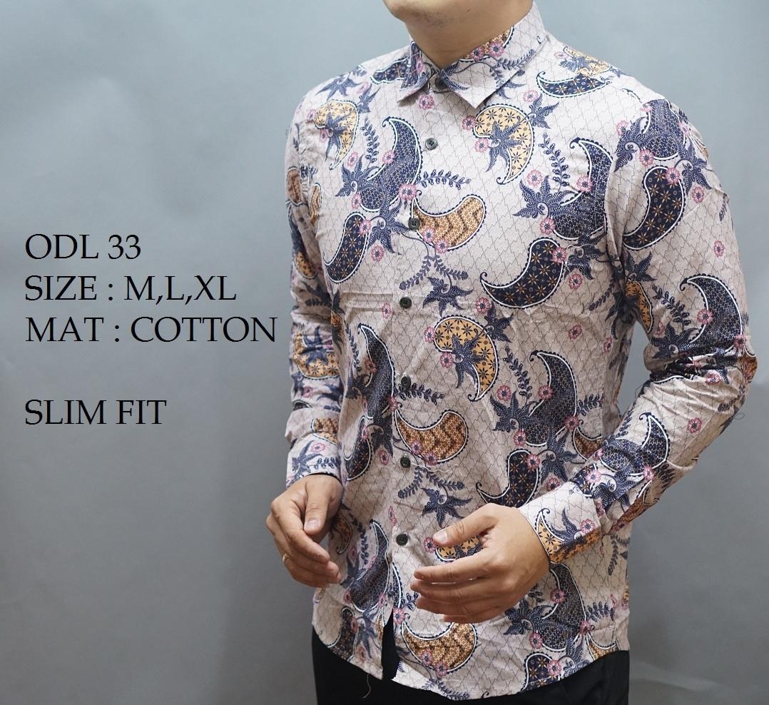 Baju Kemeja Batik Pria Slimfit Motif Modern Bahan Lembut Dan Adem Tidak Mudah Luntur Terbaru 2018