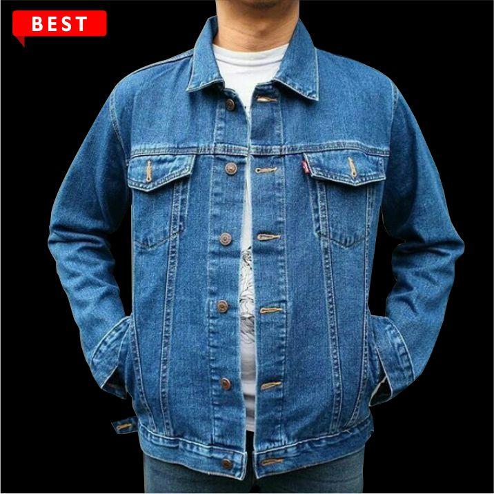 HOT ITEM Jaket Jeans Denim Pria - Snow Wash Blue
