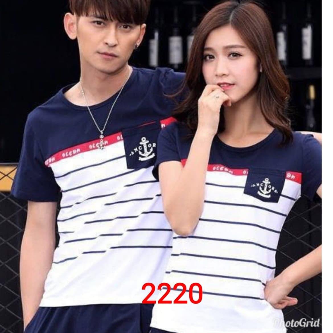 JS - Baju Couple Ancor / T-Shirt Pasangan Cowok- Cewek / Kaos Lengan Pendek / Size M-L