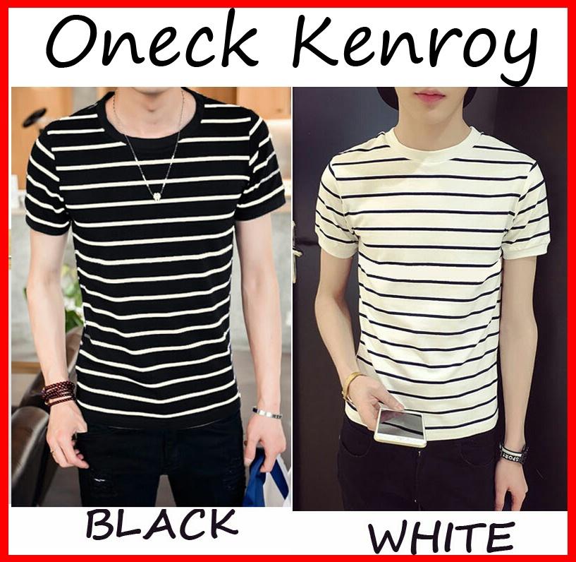 KAOS O NECK ONECT KENROY l PAKAIAN GARIS-GARIS SALUR PRIA l FASHION LELAKI l BAJU MURAH GROSIR