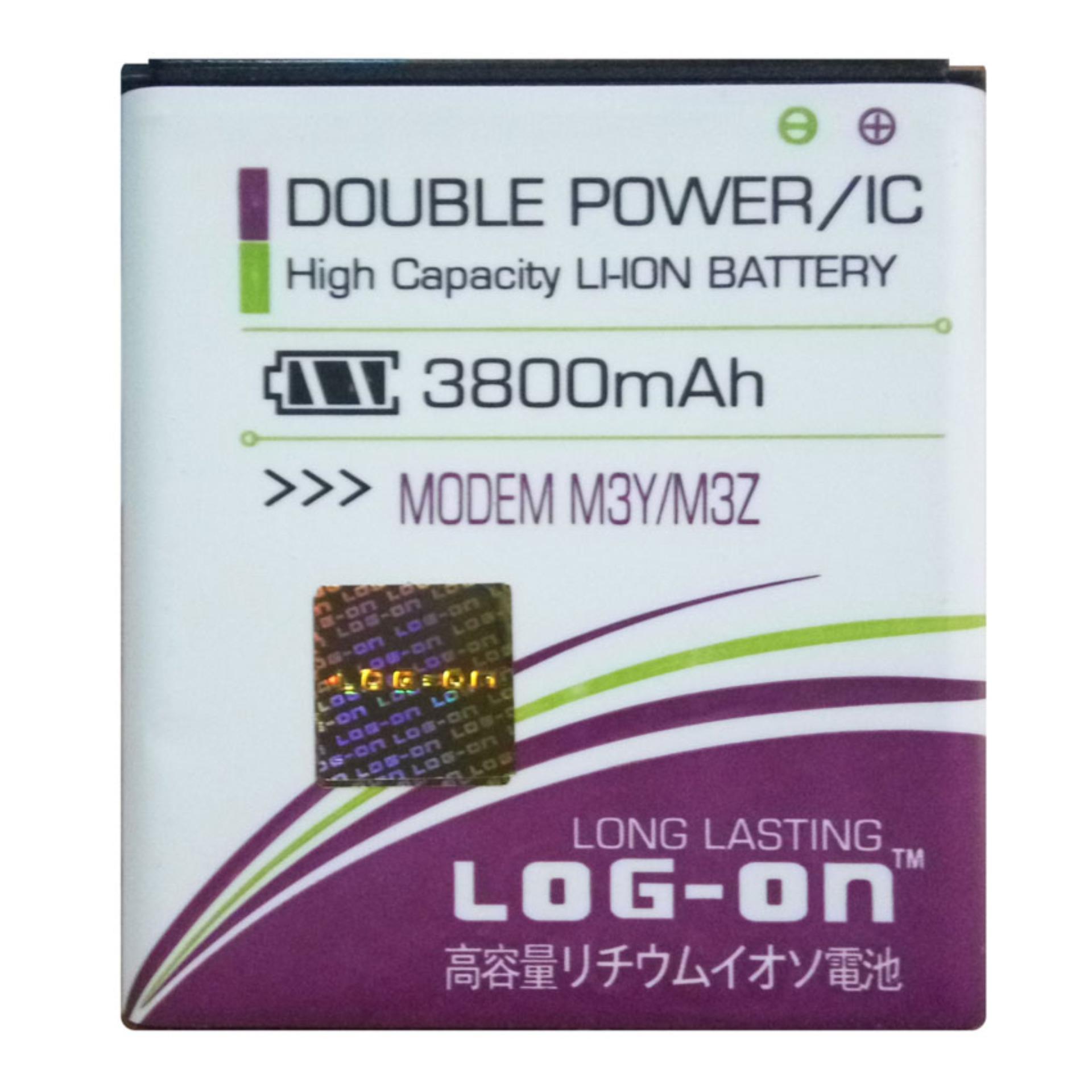 Log On Baterai Modem WIFI Smartfren Andromax M3Y M3Z - Double Power Battery - 3800 mAh