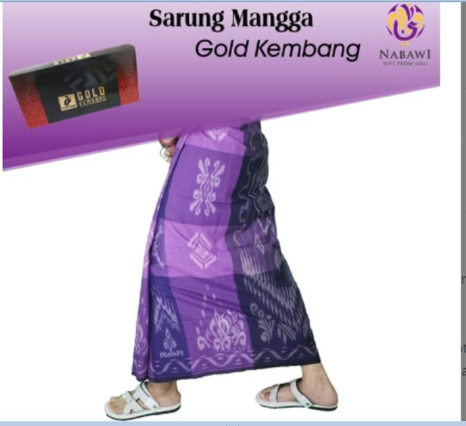 Sarung Mangga Gold Kembang/Sarung Tenun Sarung Mangga Gold Kembang/Sarung Tenun