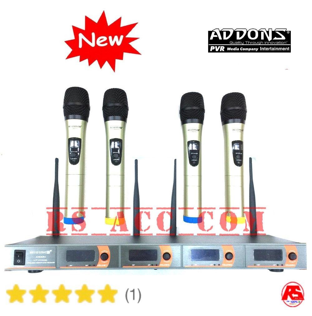 Mic Wireless 4 Channel Professional Beyer Addons 4 Antena
