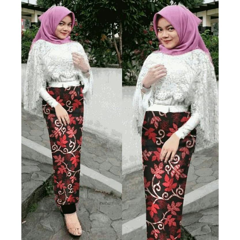 SET KEBAYA SITI WHITE 3IN1 HIJAB 0138 RAY - KLDGNJS