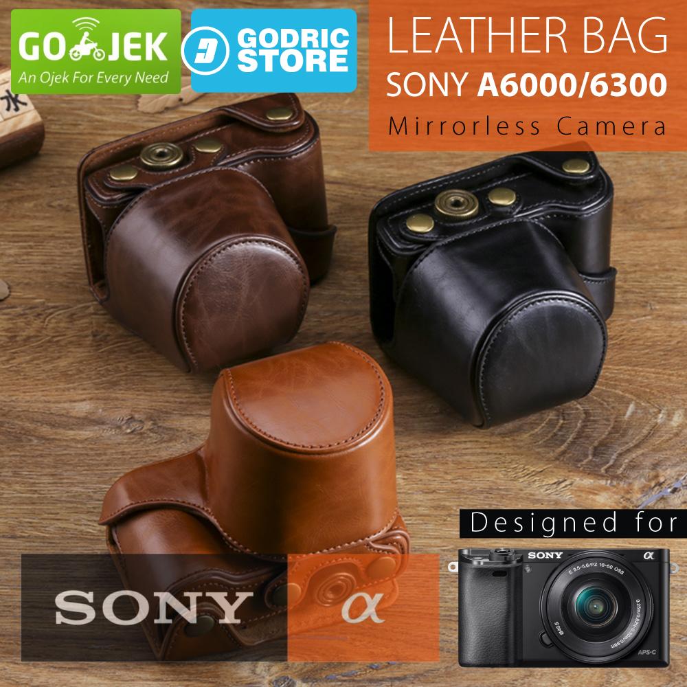 Sony Alpha A6000 / A6300 Leather Bag / Case / Tas Kulit Kamera Mirrorless