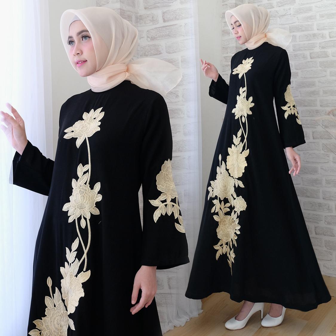 Gamis Syari Abaya Haji dan Umrah Jetblack Premium