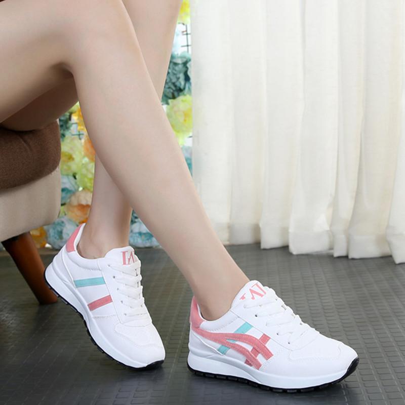 Musim Gugur 15 Gadis Muda Sepatu Atletik 12 Gao Sekolah Tinggi Siswa Rekreasi Sepatu Lari Anak Besar Putih Gelombang Sepatu 10 Gadis datar Bawah Daftar Sepatu-Intl