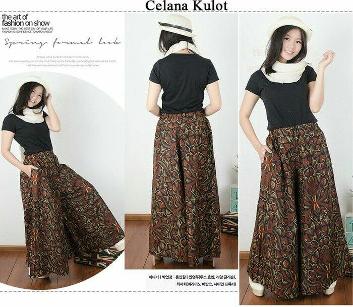 SB Collection Celana Kulot Kinar Long Pant Batik Pagi Sore-Coklat