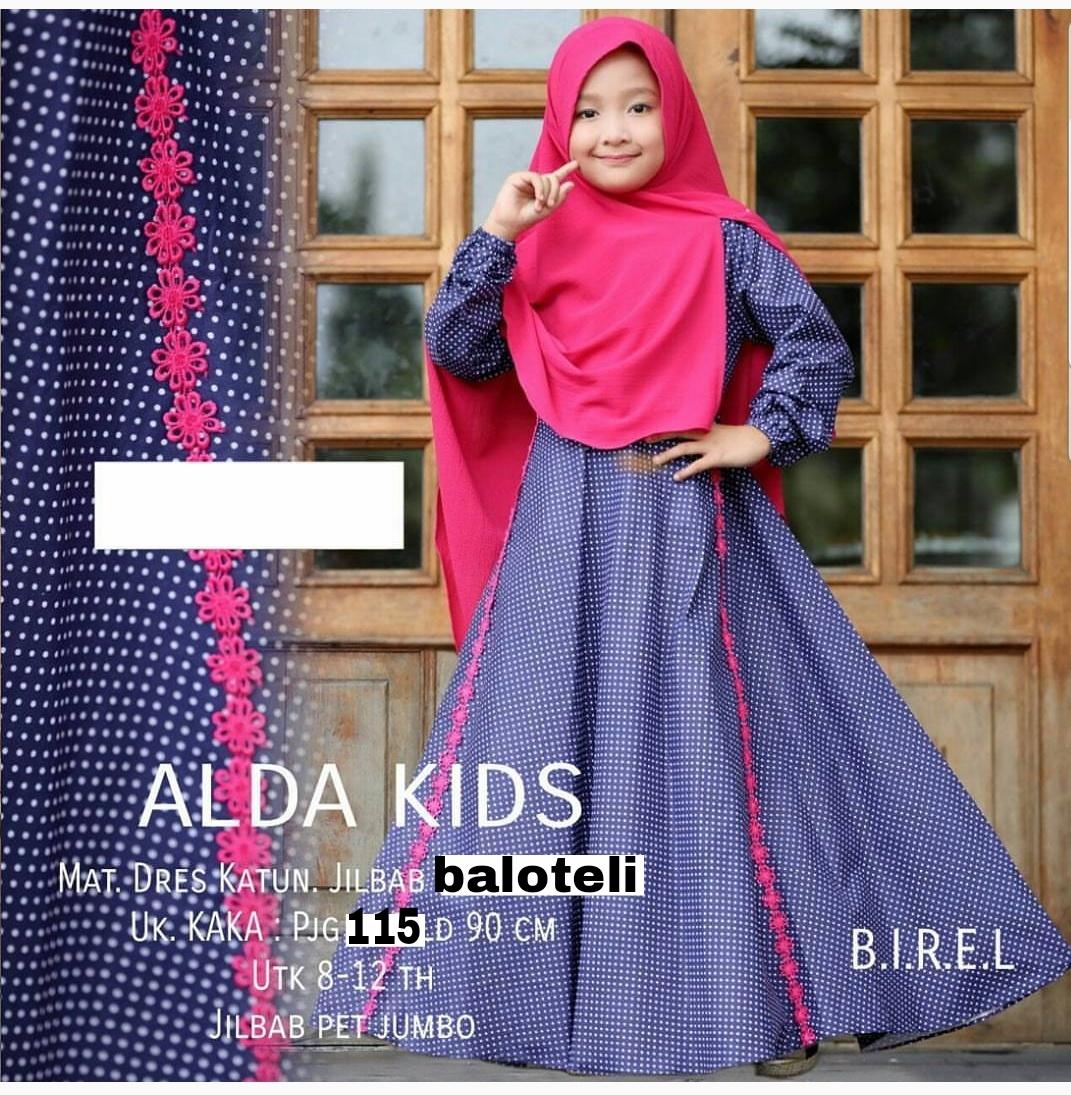 Newone Shop Alda Kids Gamis Syari Anak Perempuan - Best Seller - Baju Muslim Anak Wanita