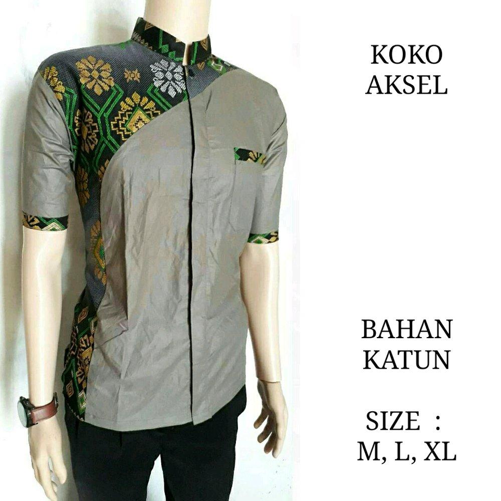 Koko aksel - koko - baju koko - koko batik - batik - batik pria - batik kantor - seragam batik di lapak Batik Gaul Pekalongan nur_janah2611