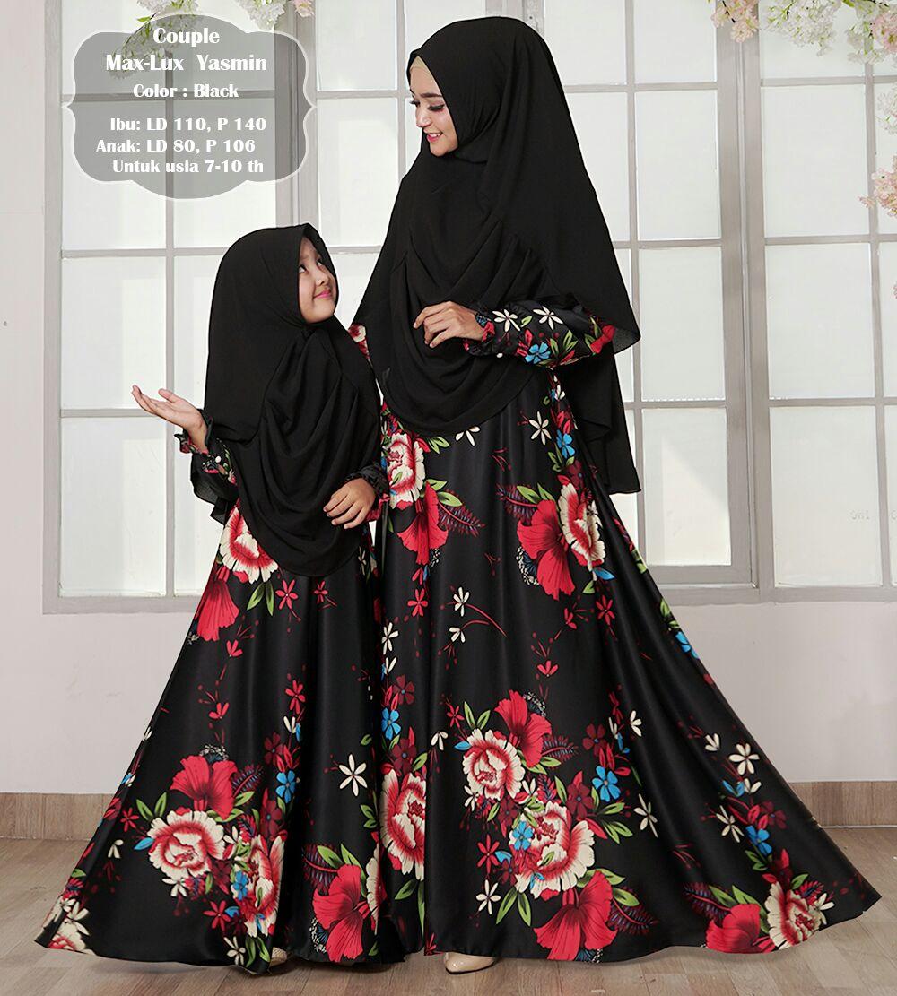 Humaira99 Gamis Syari Couple Ibu Anak Muslim Dress Hijab Muslimah Atasan Wanita Maxmara Lux Rebeca Yuanda