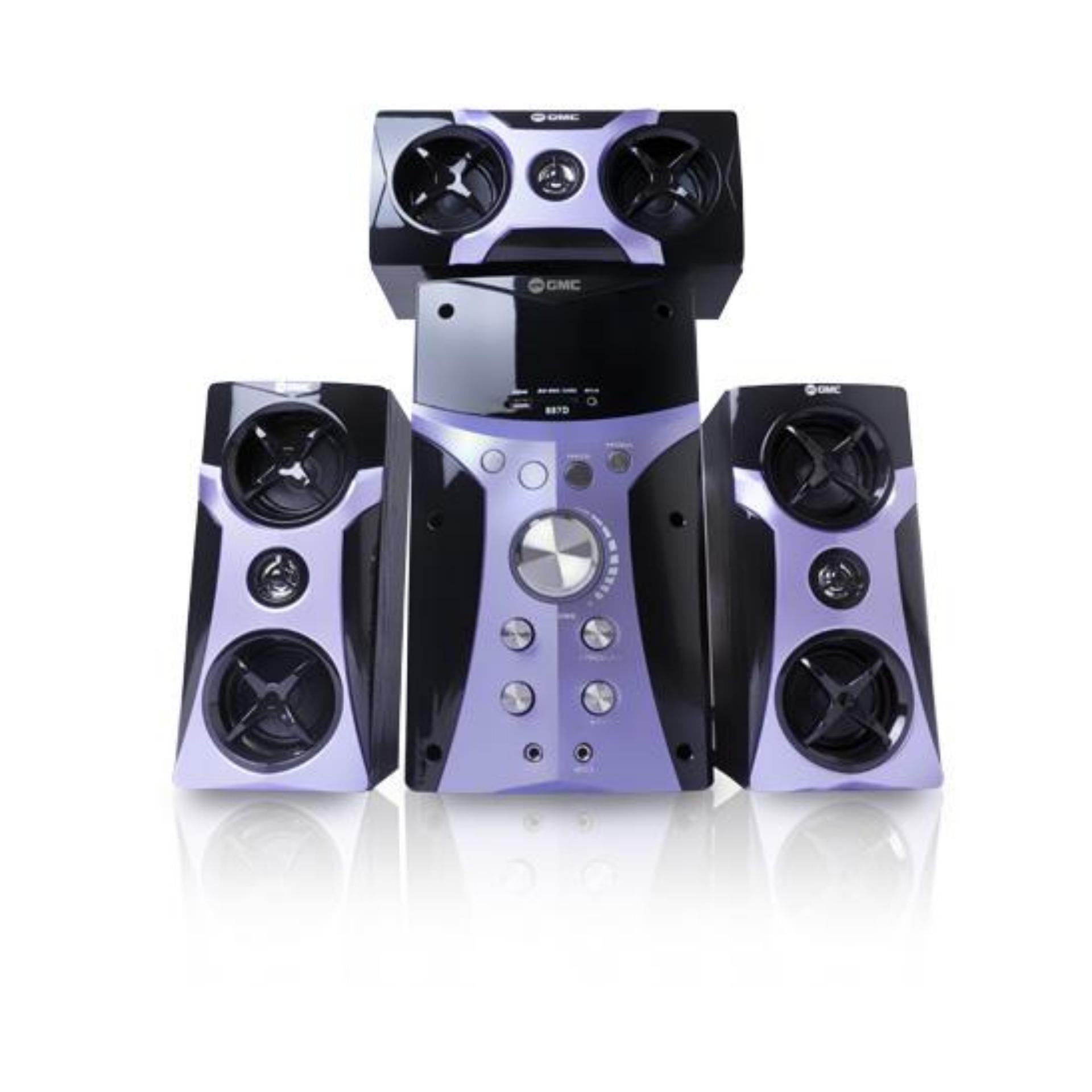 GMC 887D Speaker (Bluetooth, FM Radio, SD Card, USB, Karaoke) Purple - Khusus JABODETABEK