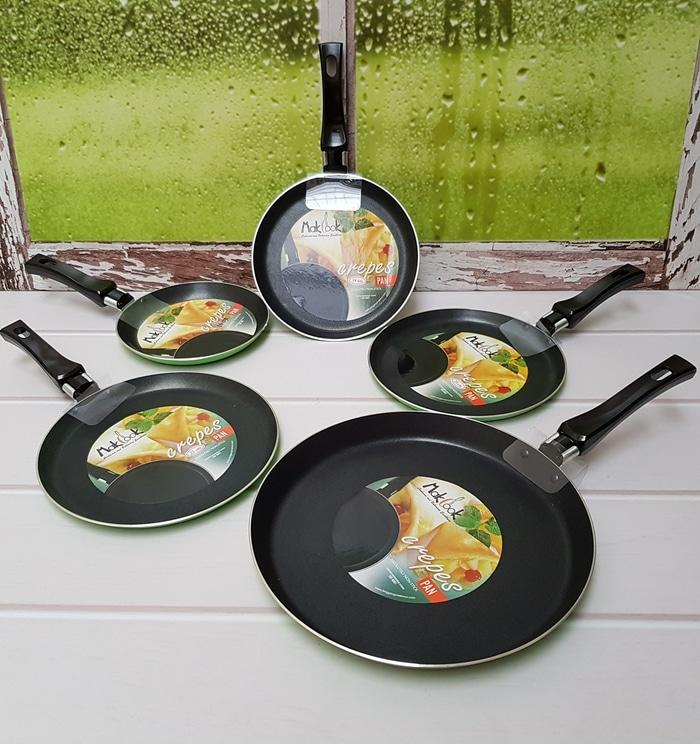 MAKCOOK CREPES PAN 18 CM / FRYPAN DATAR TEFLON 18 CM HIJAU / MCOOK18