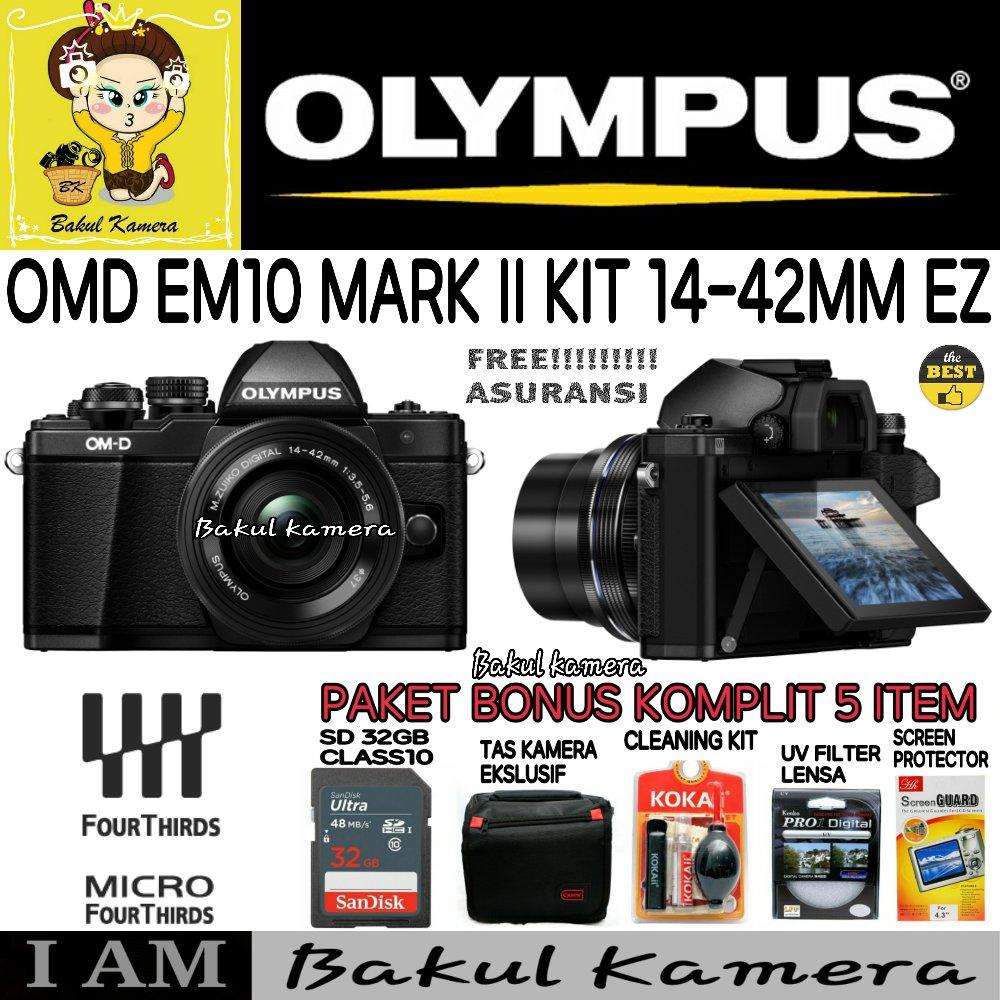 OLYMPUS OM-D E-M10 MARK 2 KIT 14-42MMEZ / KAMERA MIRRORLESS OLYMPUS OMD E-M10 KIT 14-42MM EZ