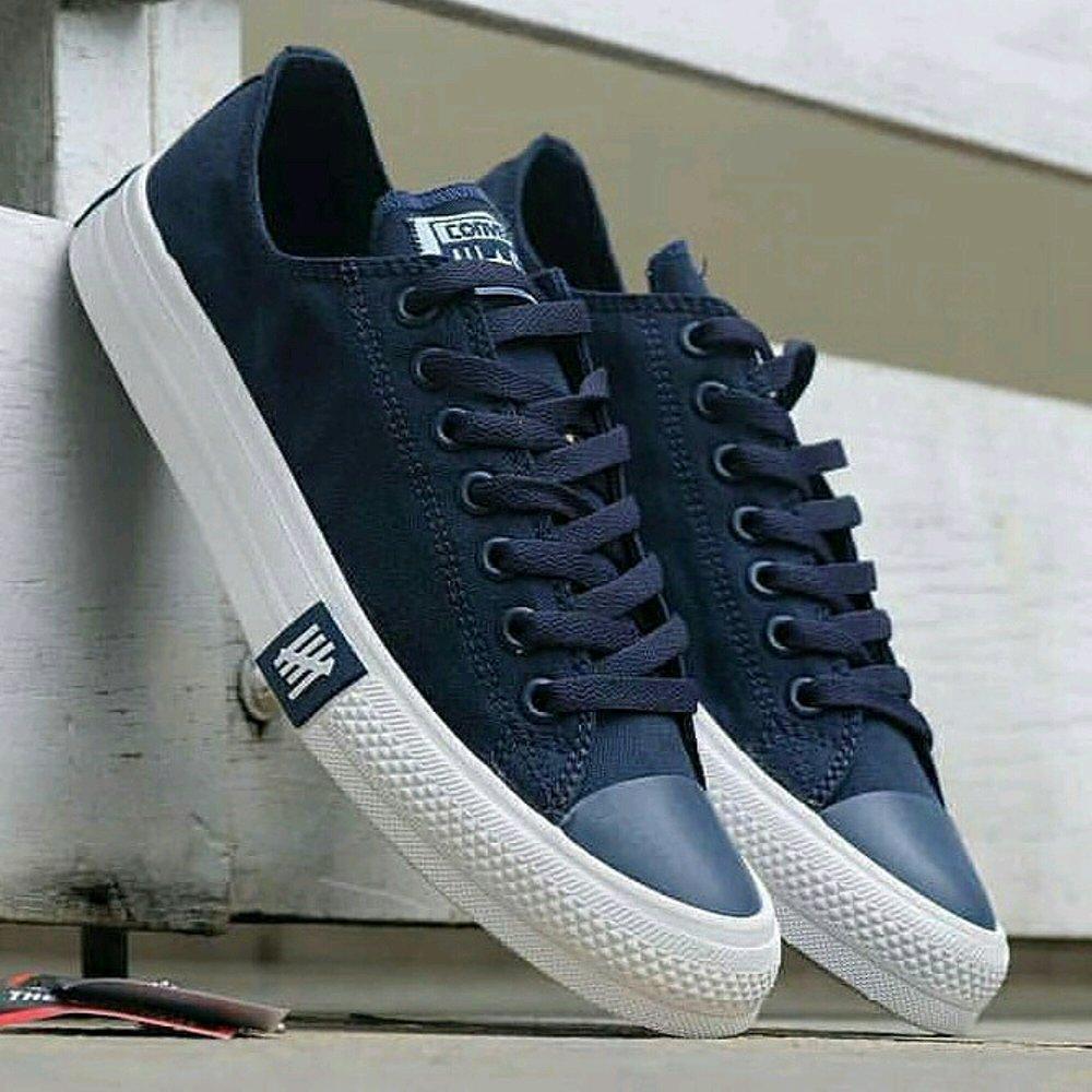 PROMO!!SEPATU CONVERSE ALL STAR CHUCK TAYLOR CT II UNDEFEATED LOW CLASSIC CASUAL WARNA NAVY