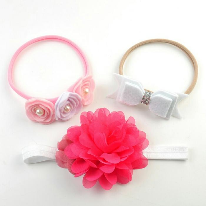 Bandana bayi anak perempuan isi 3 pcs/Set-Headband bayi