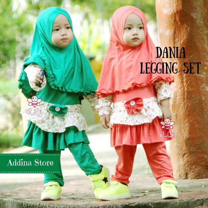 Elbi Dania Legging Set / Baju Bayi / Baju Bayi Perempuan / Baju Muslimah Bayi / Setelan Blouse dan Legging / Addina Store