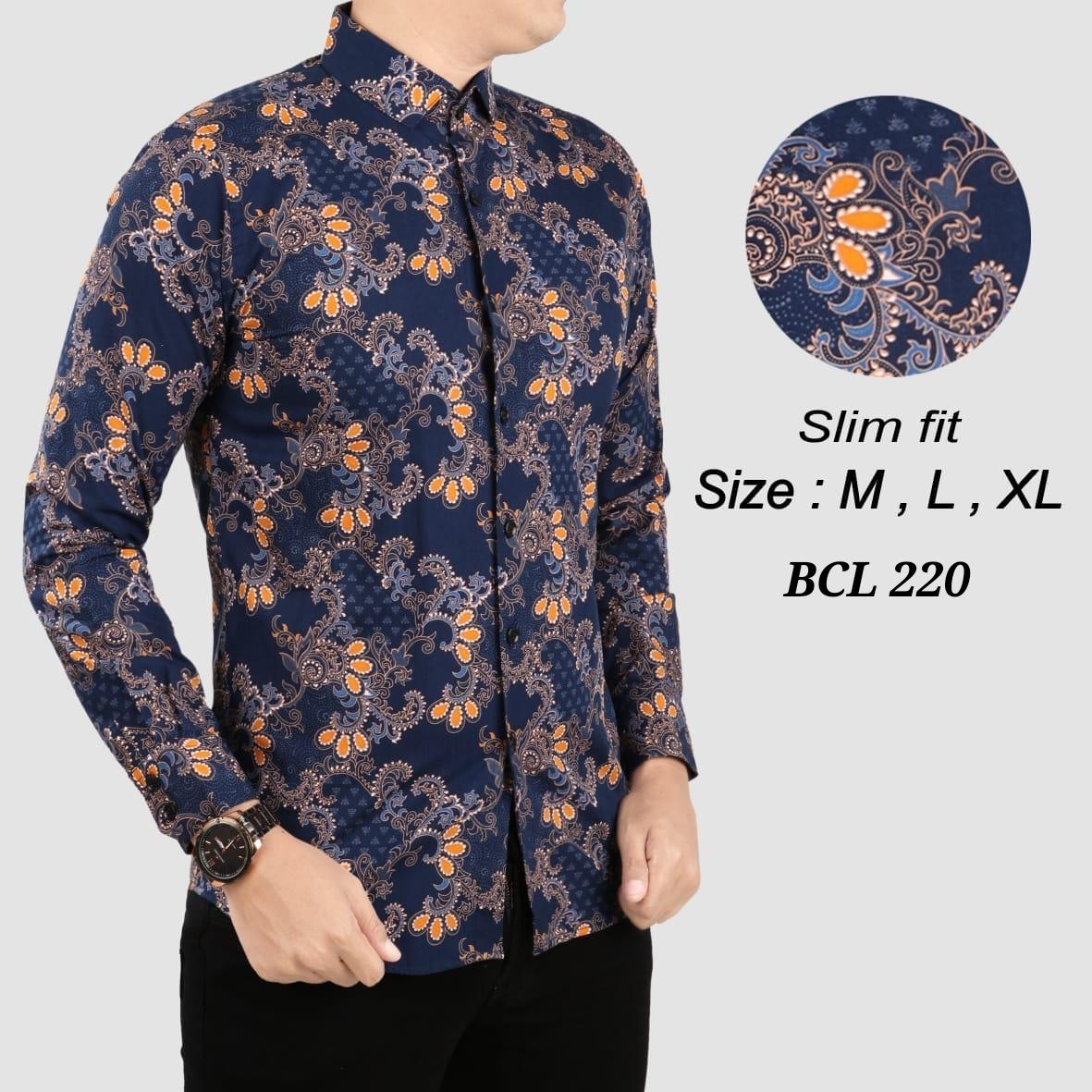 Baju Kemeja Batik Slimfit Pria / Model Batik Terbaru / Atasan Batik Pria / Hem Batik