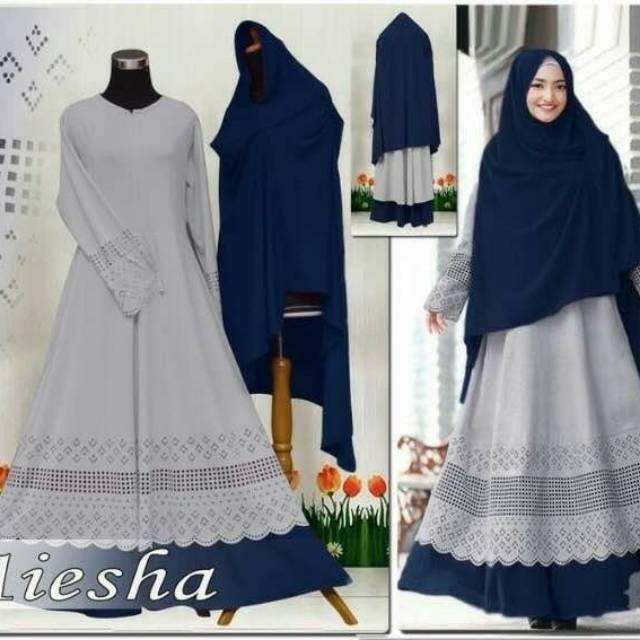 ORI EPROJECT GAMIS BERGO PESTA AIESHA SYARI 3 WARNA BAJU HIJABERS MUSLIM MURAH (HITAM-MOCCA)