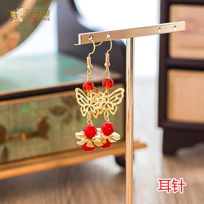 Ribuan Warna Model Korea Merah Mempelai Wanita Mempelai Wanita Anting