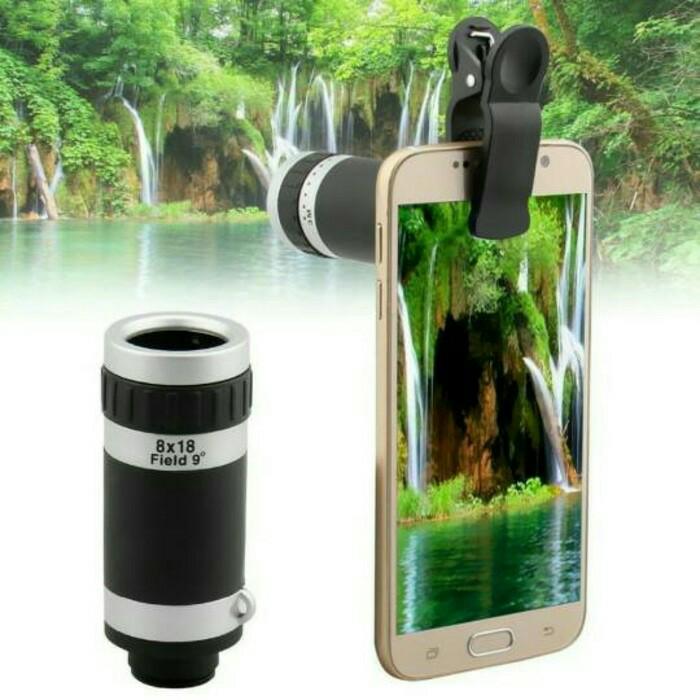 lensa telezoom tele zoom mobile telescope jepit 8x Genzatronik
