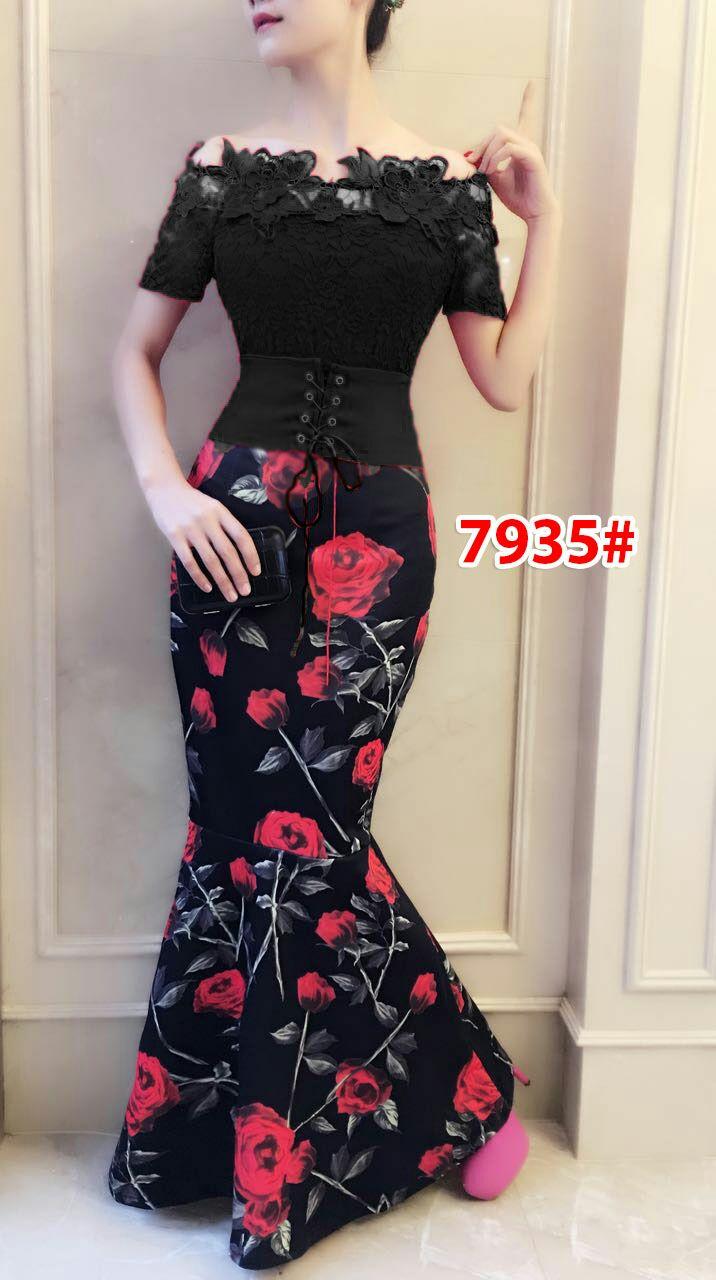 7935a# baju pesta import / gaun pesta import / baju pesta brokat / longdress fashion import / gaunpanjang scuba