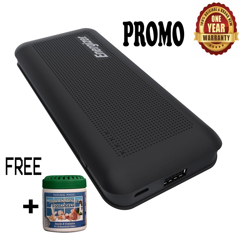 Energizer Promo Best Seller Murah UE10005 Free Pewangi Penyerap Bau Natural Magic Odor Ocean , Kapasitas 10000 MAH Power Bank Powerbank hp Samsung Apple Xiaomi Huawei Asus LG Sharp Oppo Vivo Meizu Nokia Garansi Resmi ( Include Kabel data Mini USB )