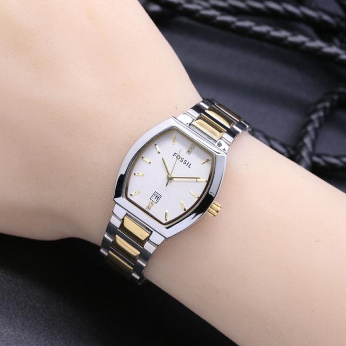 DISKON Jam Tangan Wanita / Cewek Fossil Andini Ladies Rantai Kombi Gold TERMURAH