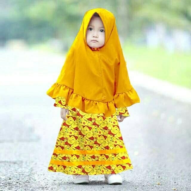 Vshop91jkt - Syari Anak Kimmi 2 Kids Baju Syari Bergo Anak Dress Anak Gamis Kids Syari Kids Baju muslim Pakaian Muslim Anak Dress Muslim Anak Pakaian Anak Bergo Maxi Dress Baju Anak 3in1