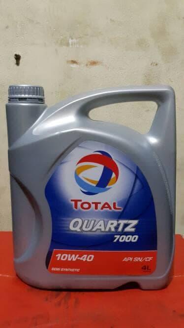 Oli Mesin Mobil Total Quartz7000 10W40 Galon (4 liter)