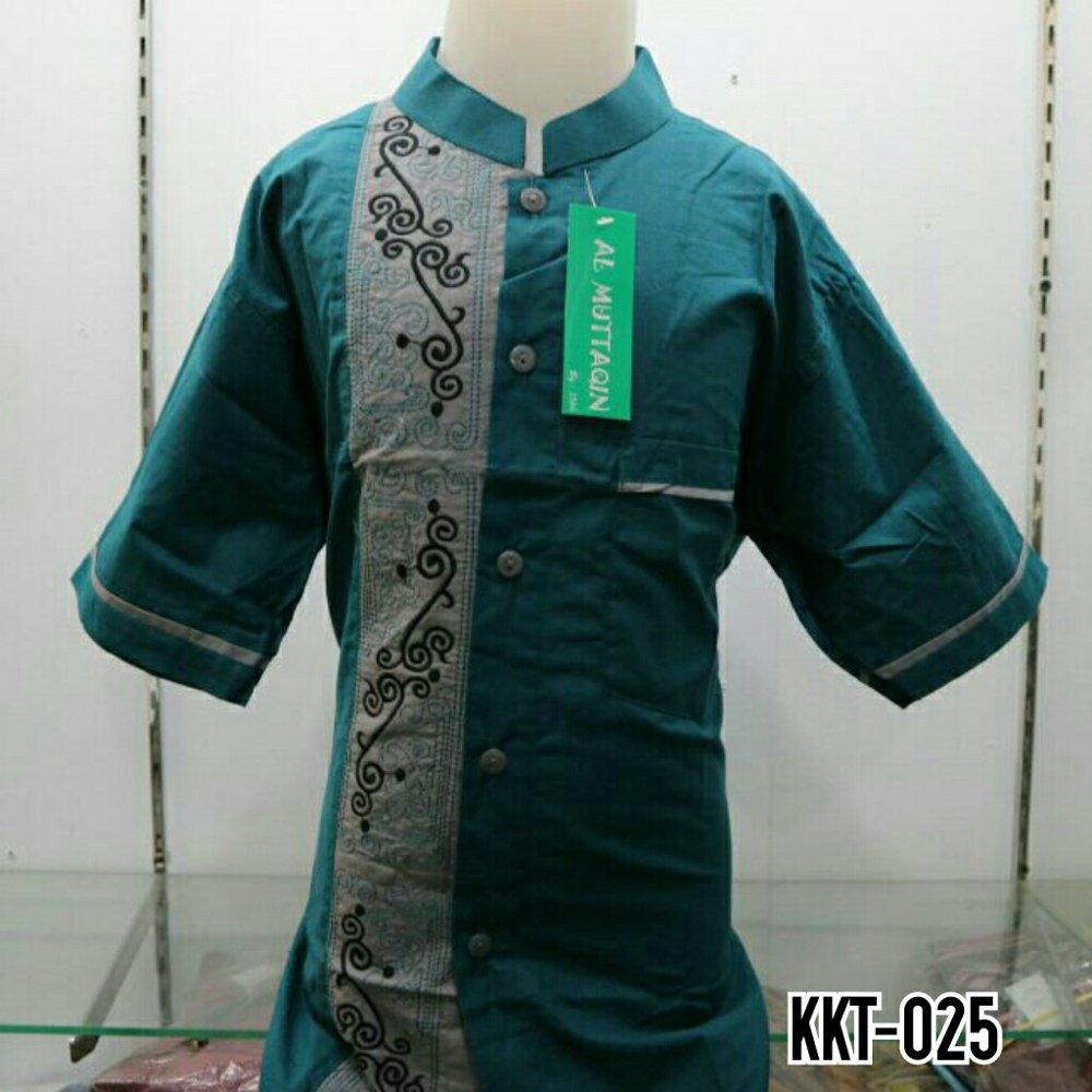 Fashion Anak Muslim Baju Koko Atasan Anak Bordir Lengan Pendek Pasar Tasik Tanah Abang Jakarta Al Muttaqin KKT 025 di lapak Al Muttaqin Collection produsenbajukoko