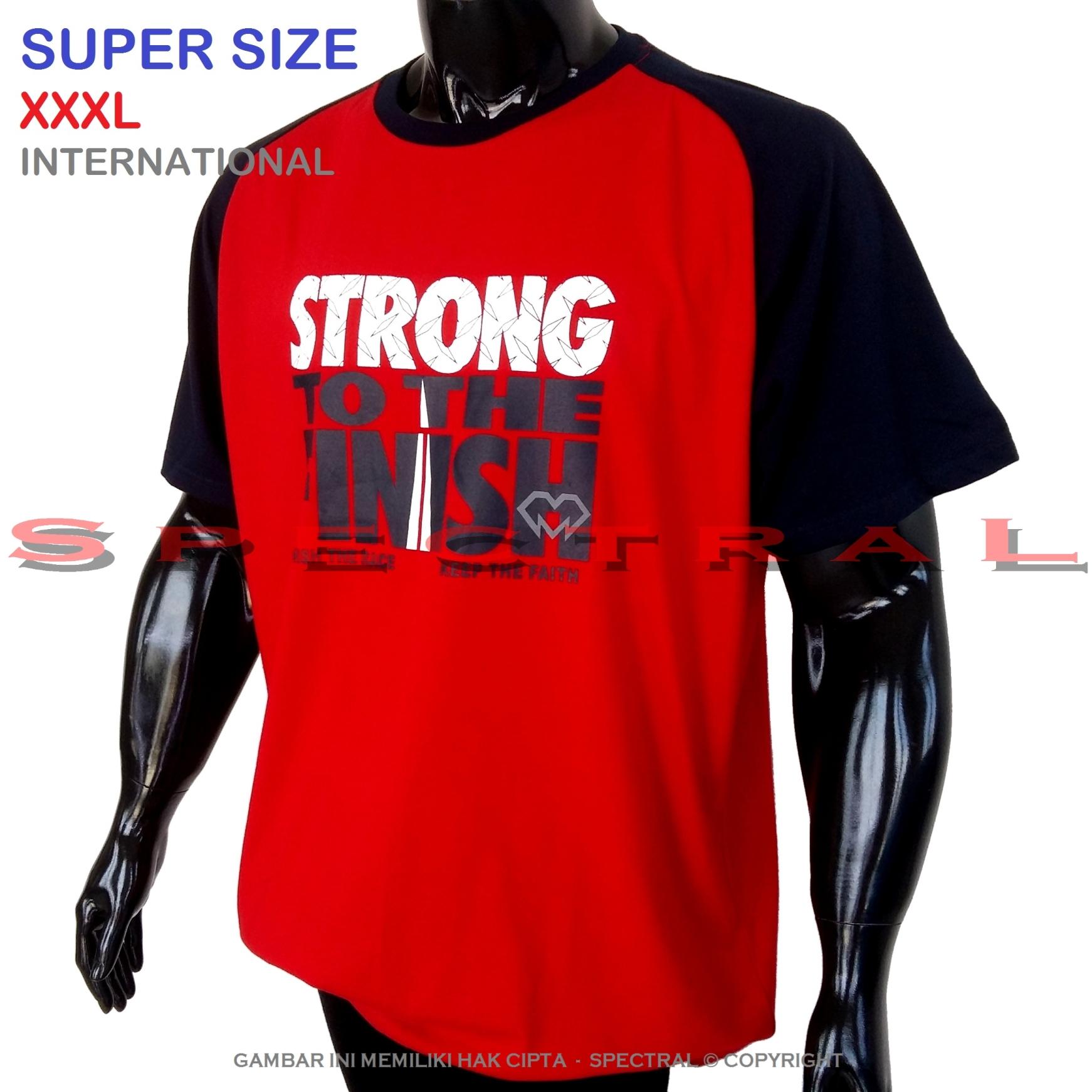 Spectral – 3XL SUPER BIG SIZE XXXL 100% Cotton Combed Kaos Distro Jumbo T-Shirt Fashion Ukuran Besar Polos Celana Olahraga Atasan Pria Wanita Dewasa Bapak Orang Tua Muda Terbaru Gemuk Gendut Sport Casual Bagus Keren Baju Cowo Cewe Pakaian 3L Raglan Reglan