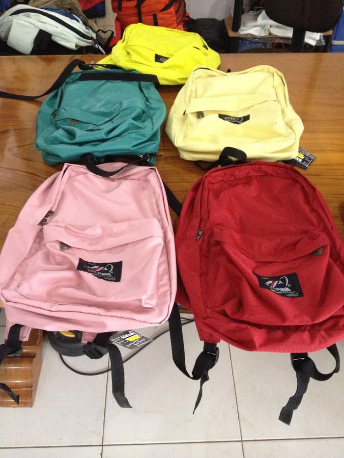 Tas ransel sekolah kuliah camping travel Alpina motif kotak Gortex